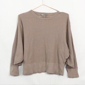 ASOS Taupe Rib Knit Puff Sleeve Crop Sweater Like New Condition  US 4 Small RM-C